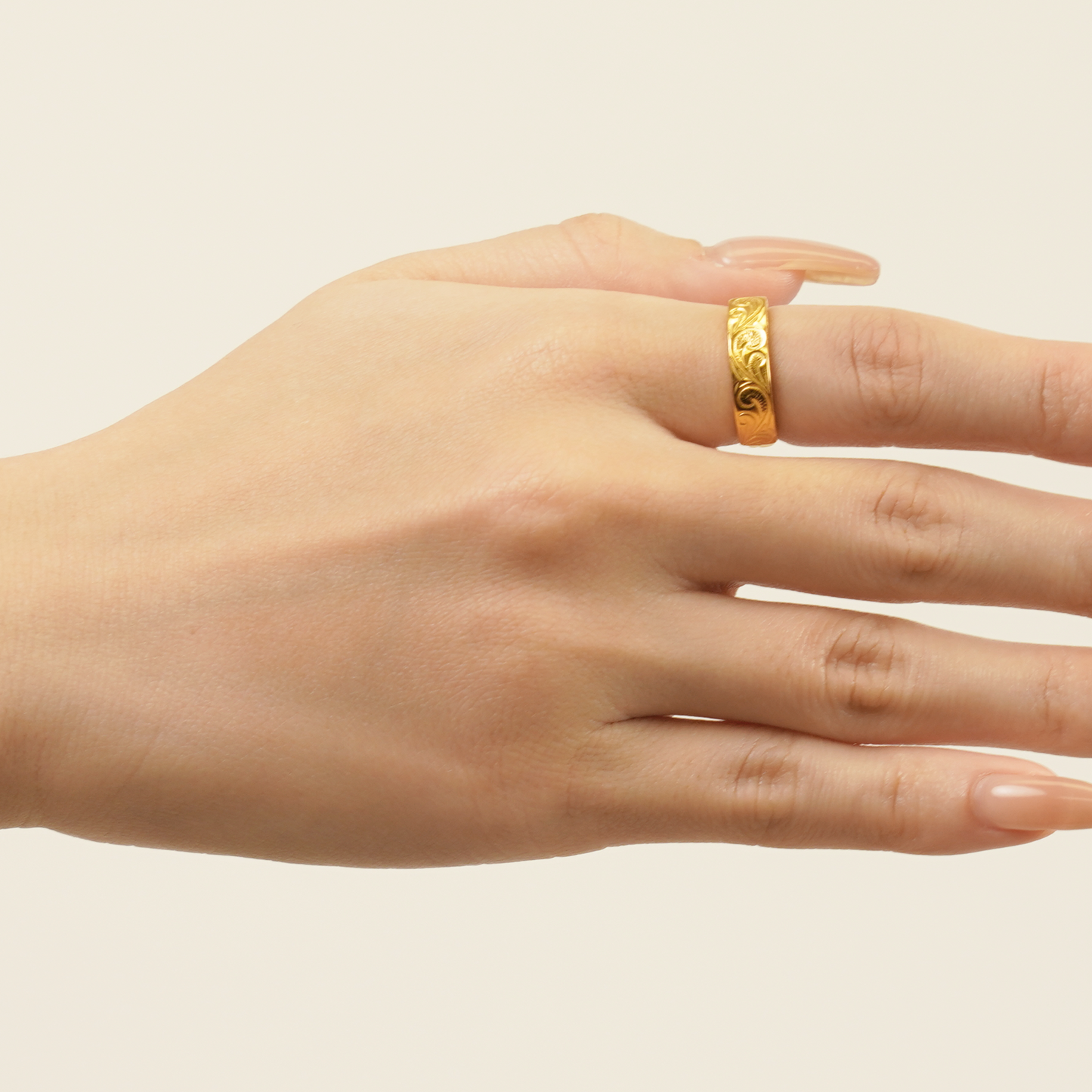 Hawaiian kaleikini chain ring (Hri0013g)