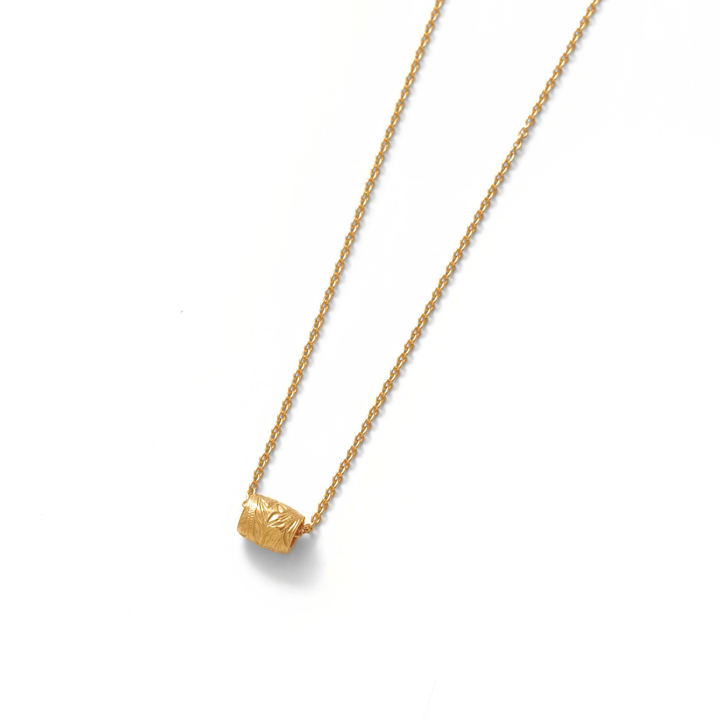 Hawaiian scroll barrel necklace (Hne0015g)