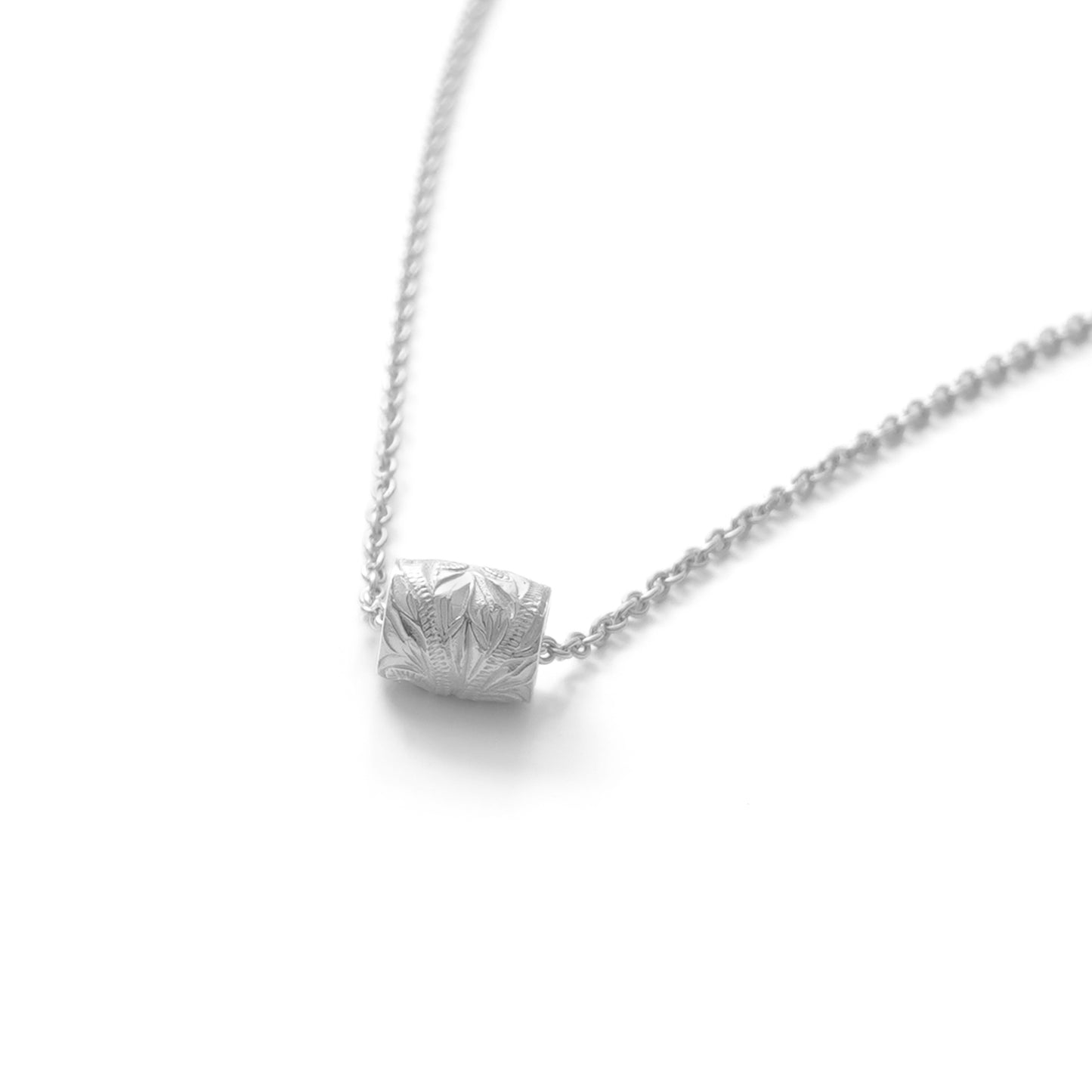 Hawaiian scroll barrel necklace (Hne0016s)