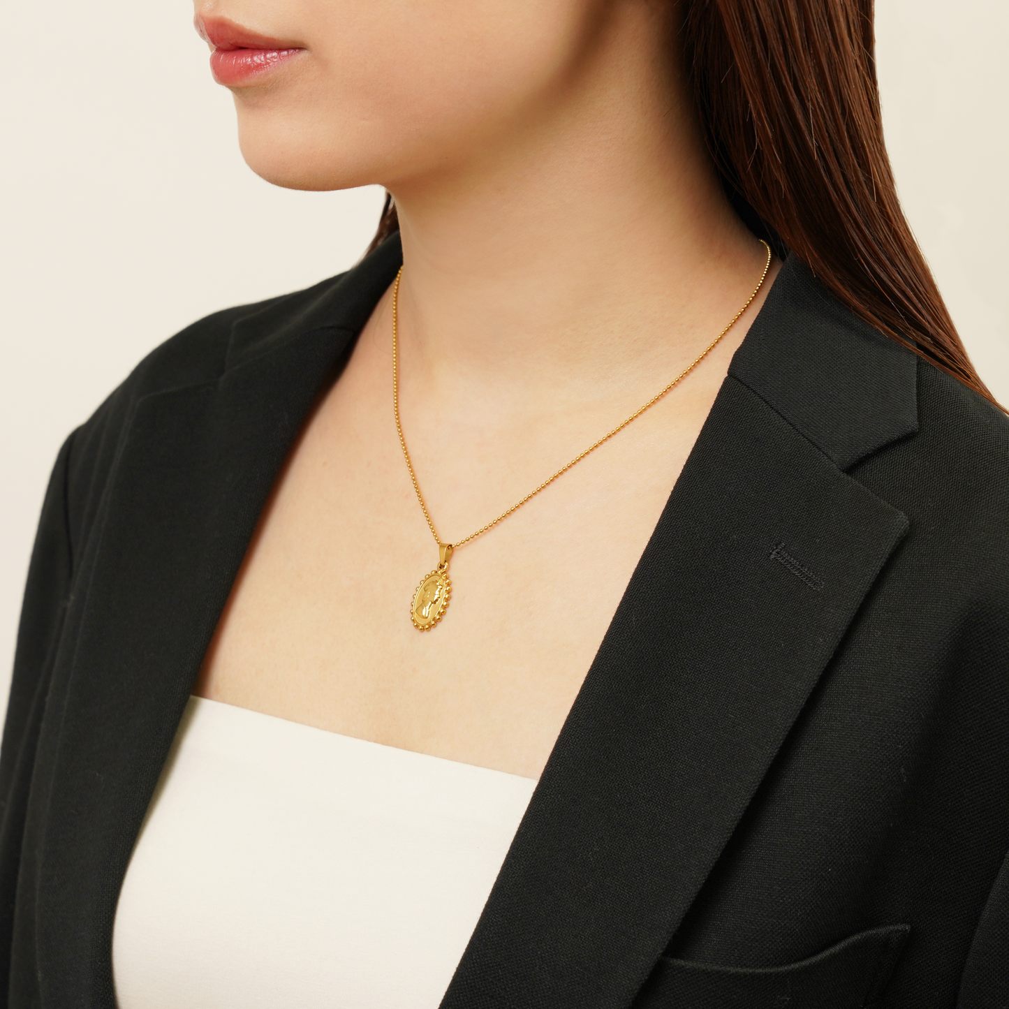 Queen ball necklace(rne0095g)