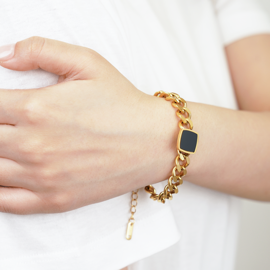 Square charm bracelet(rbr0037g)