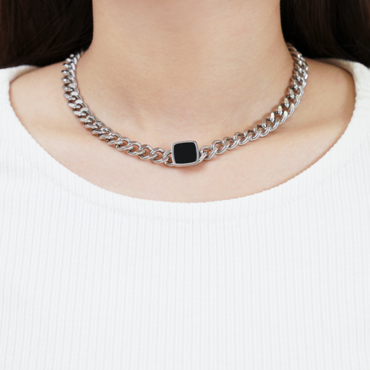 Square charm necklace(rne0103s)