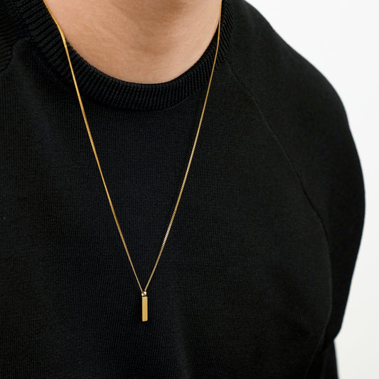 Square plate necklace (cne0110g)
