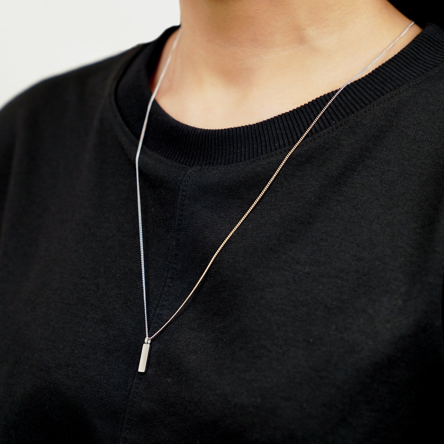 Square plate necklace (cne0111s)