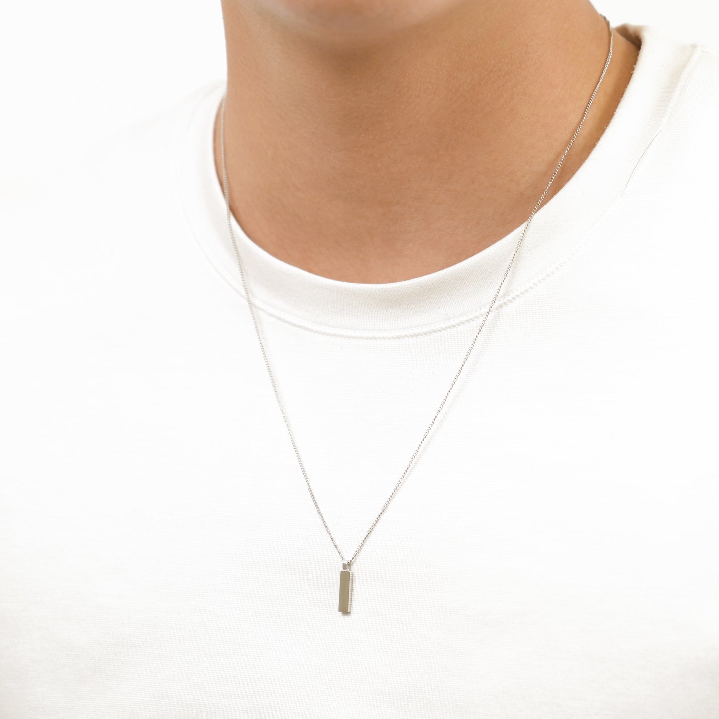 Square plate necklace (cne0111s)
