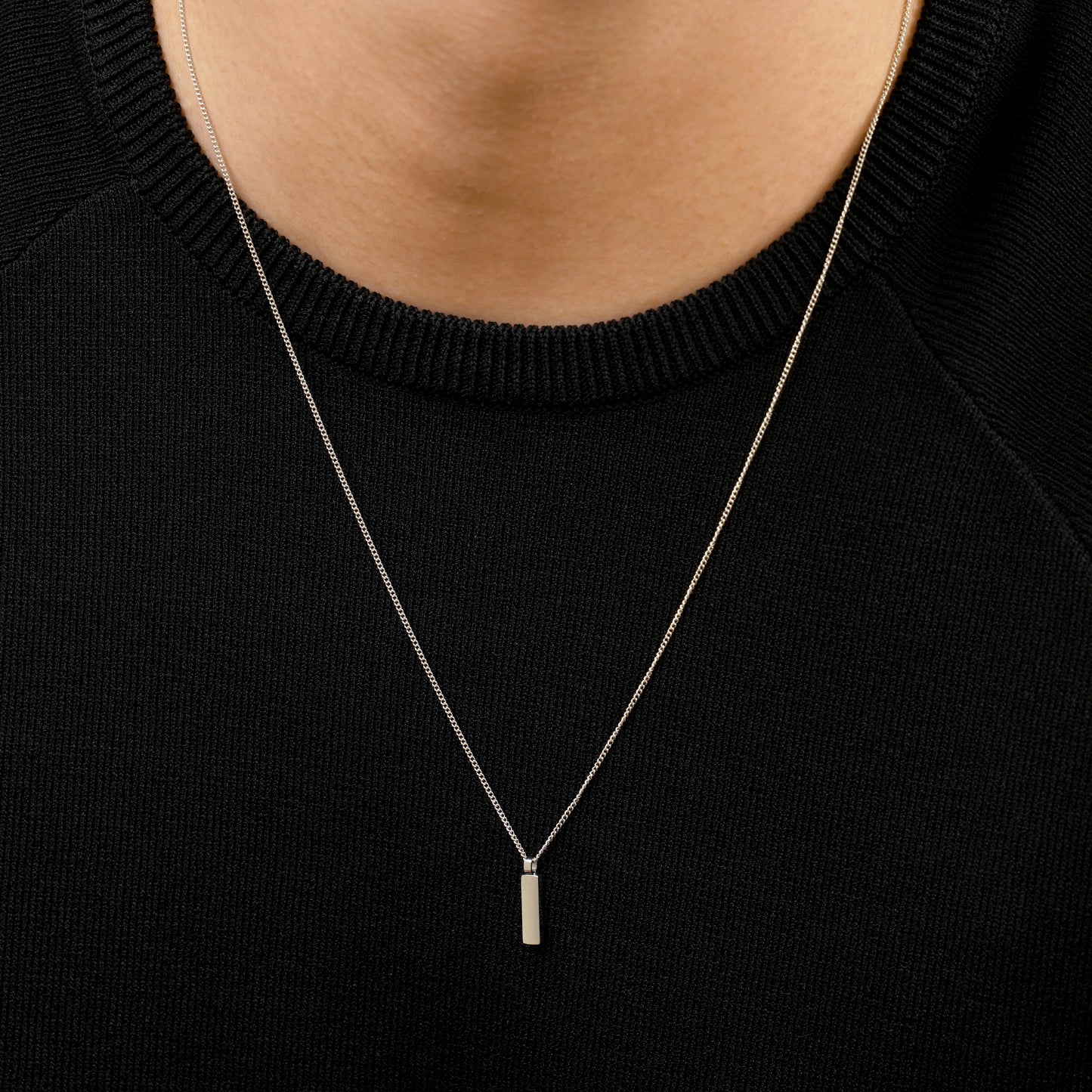 Square plate necklace (cne0111s)