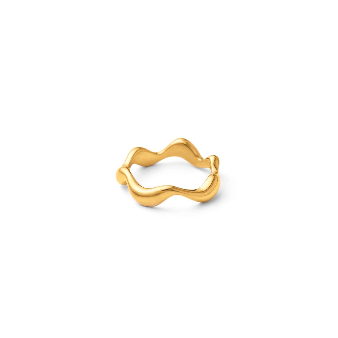 Wave open ring gold｜cross Jewellia｜金アレ対応・ユニセックス