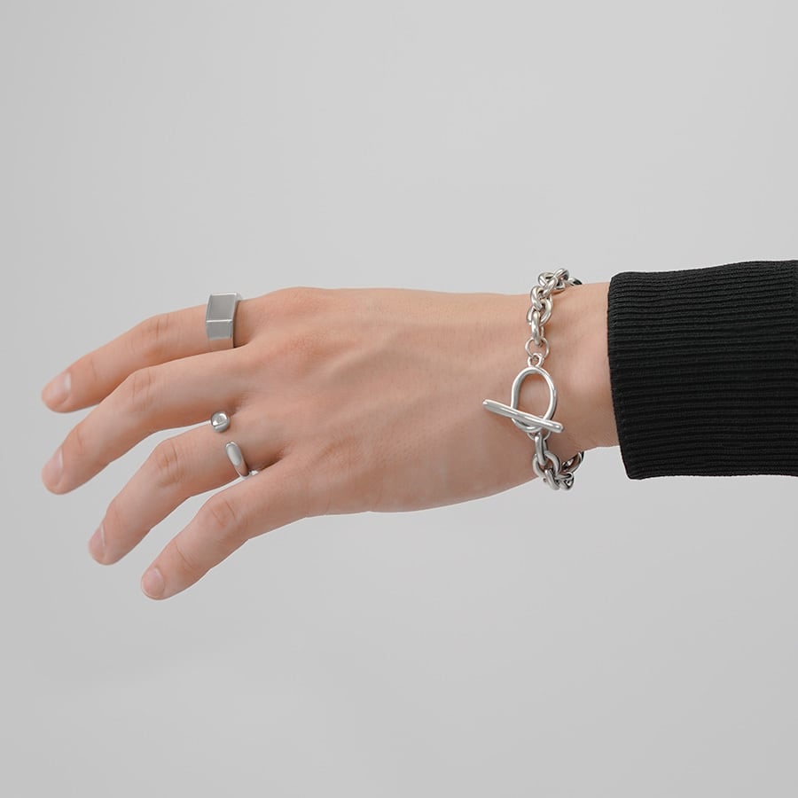 Unique cable chain bracelet(cbr0032s)