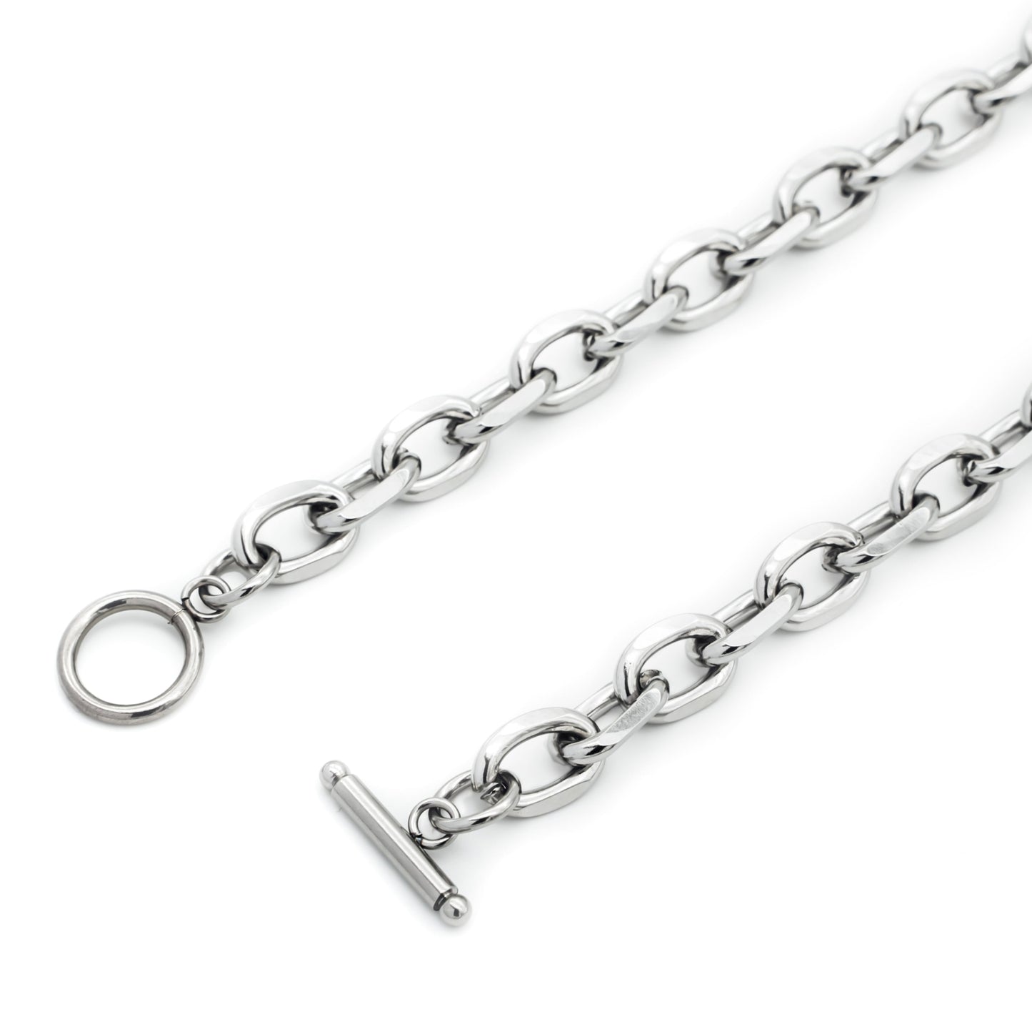 Cut cable chain necklace(cne0012s)