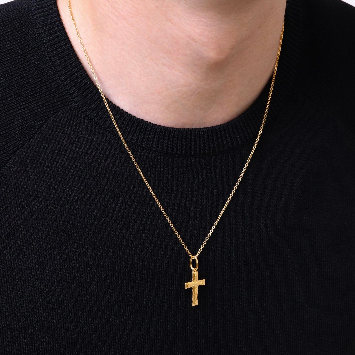 Hawaiian scroll cross necklace(Hne0009g)