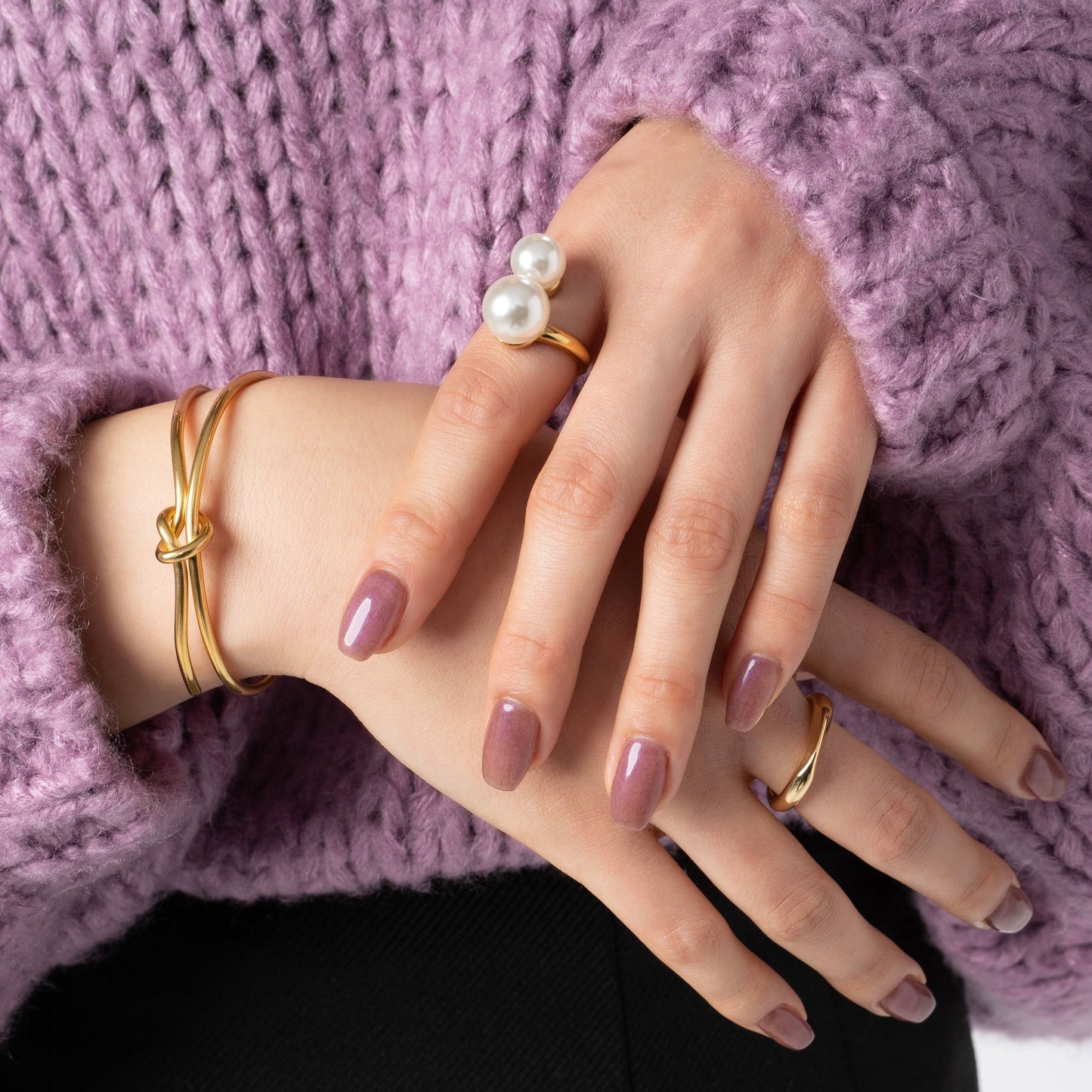 Double pearl ring(rri0016g)