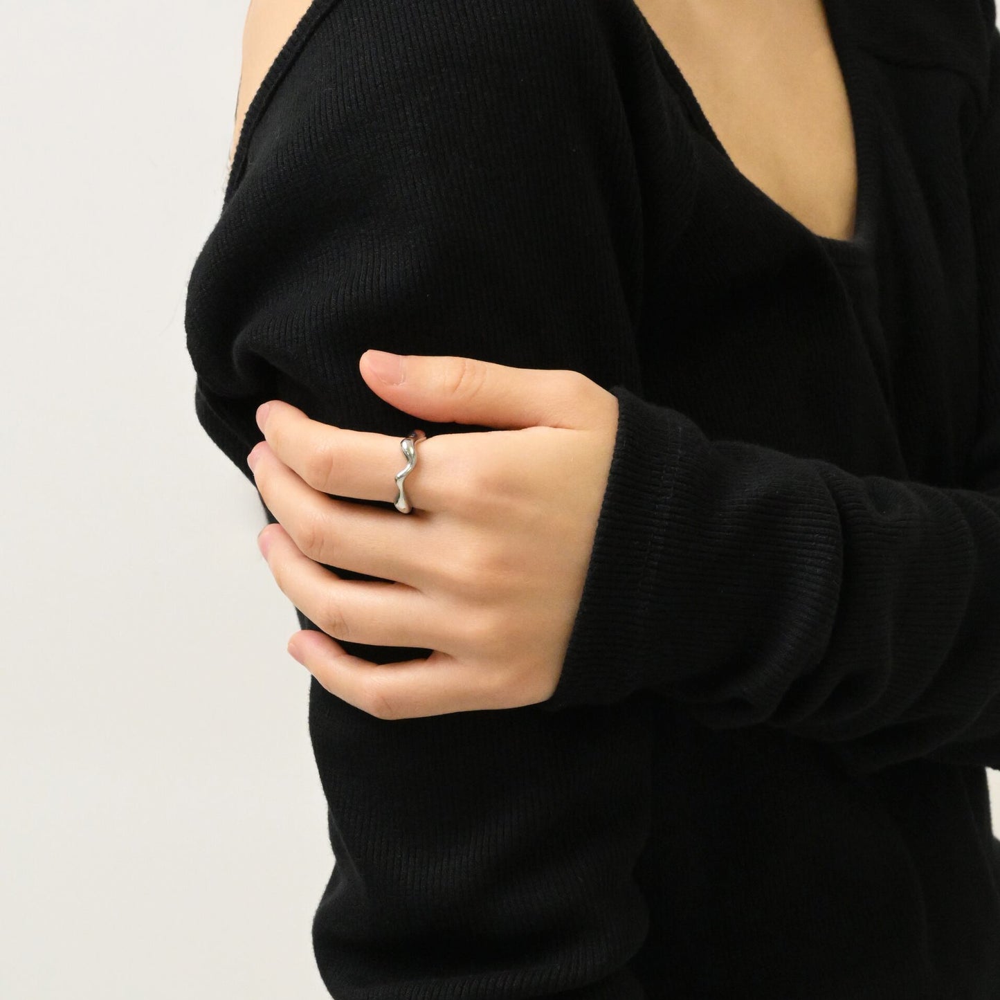 Wave open ring(rri0067s)