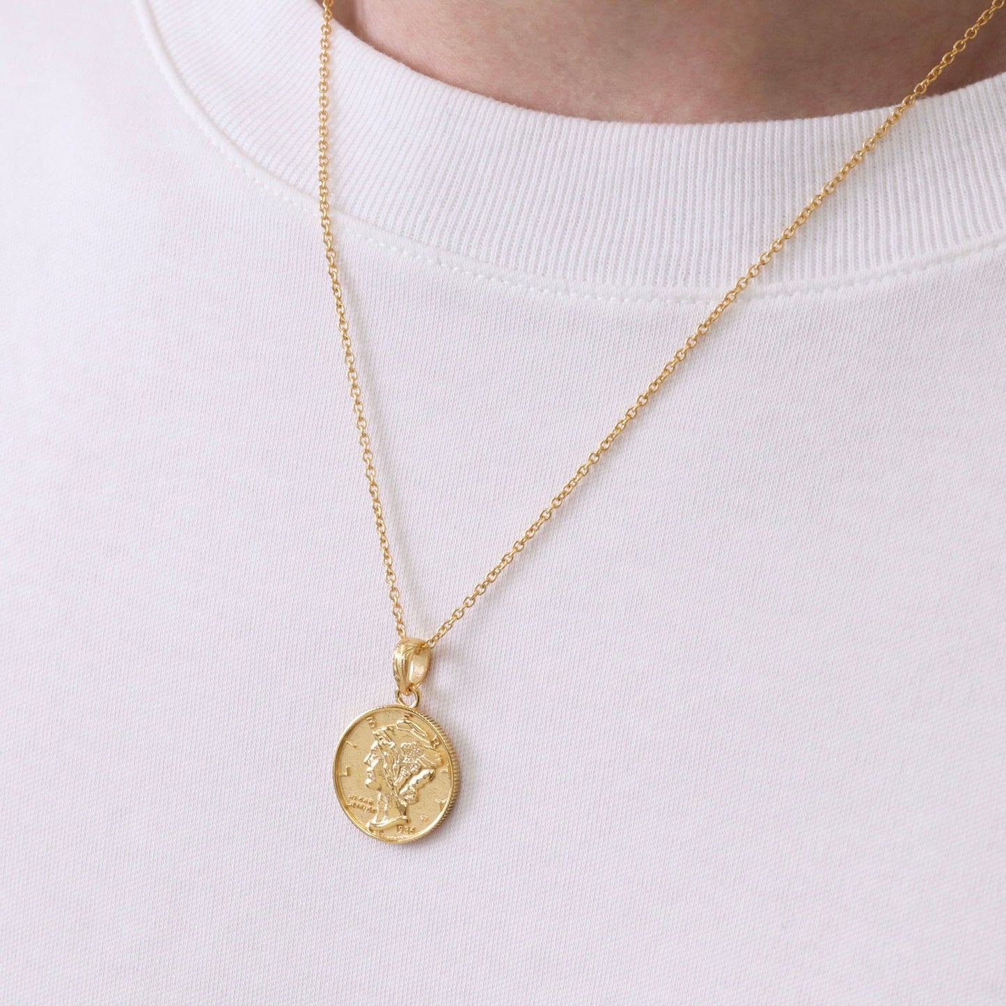 Hawaiian liberty coin necklace(Hne0003g)