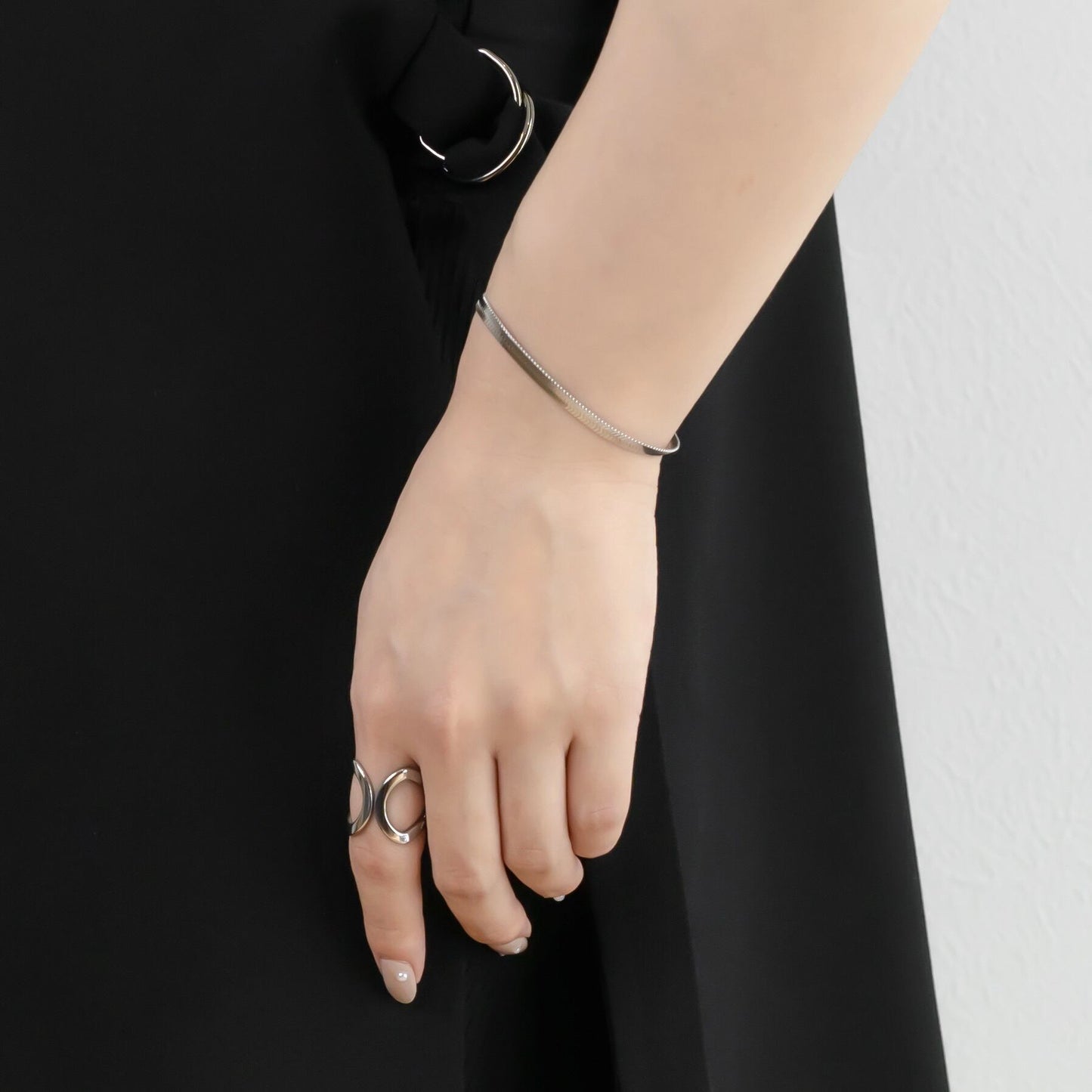 Flat snake chain bracelet(rbr0010s)