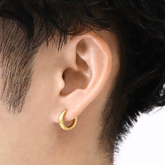 Hawaiian scroll hoop pierce(Hpi0005g)