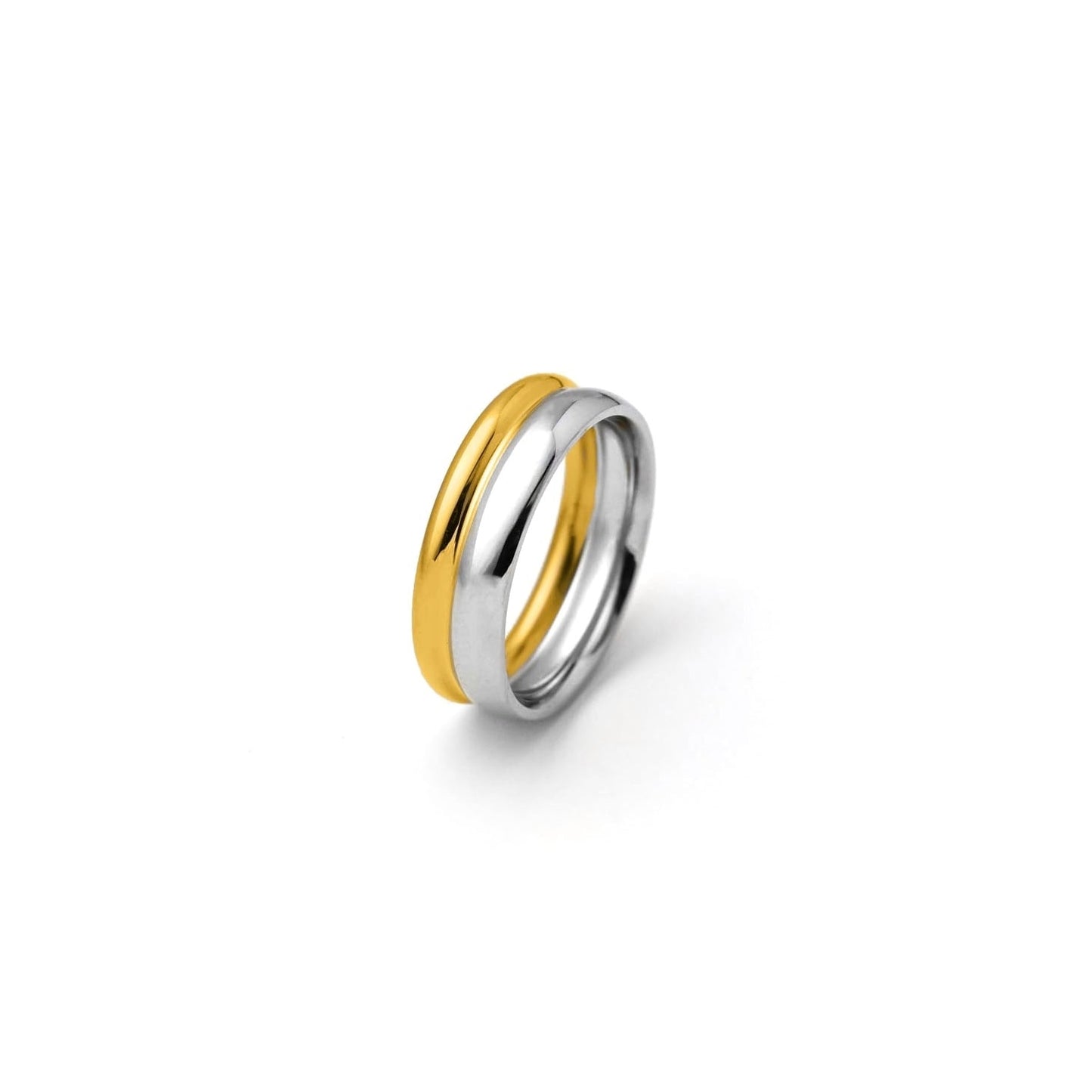 Bicolor double hoop ring(rri0081b)