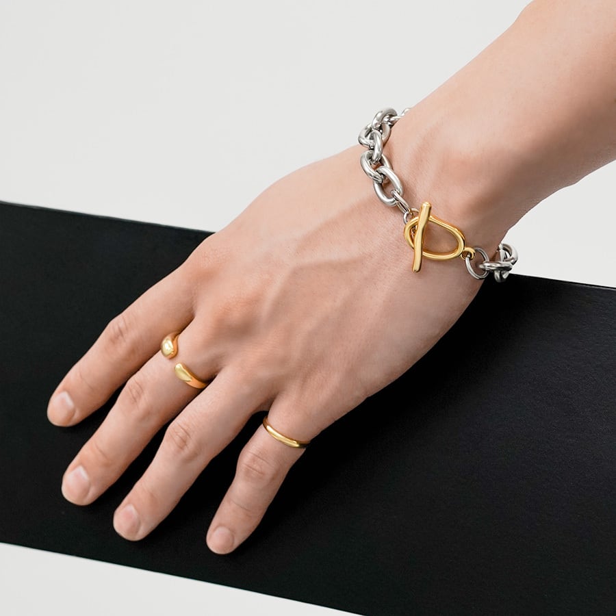 Unique cable chain bracelet(cbr0033b)