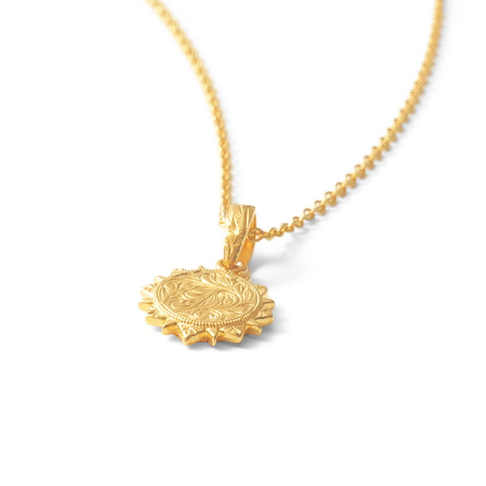 Hawaiian scroll sun necklace(Hne0001g)