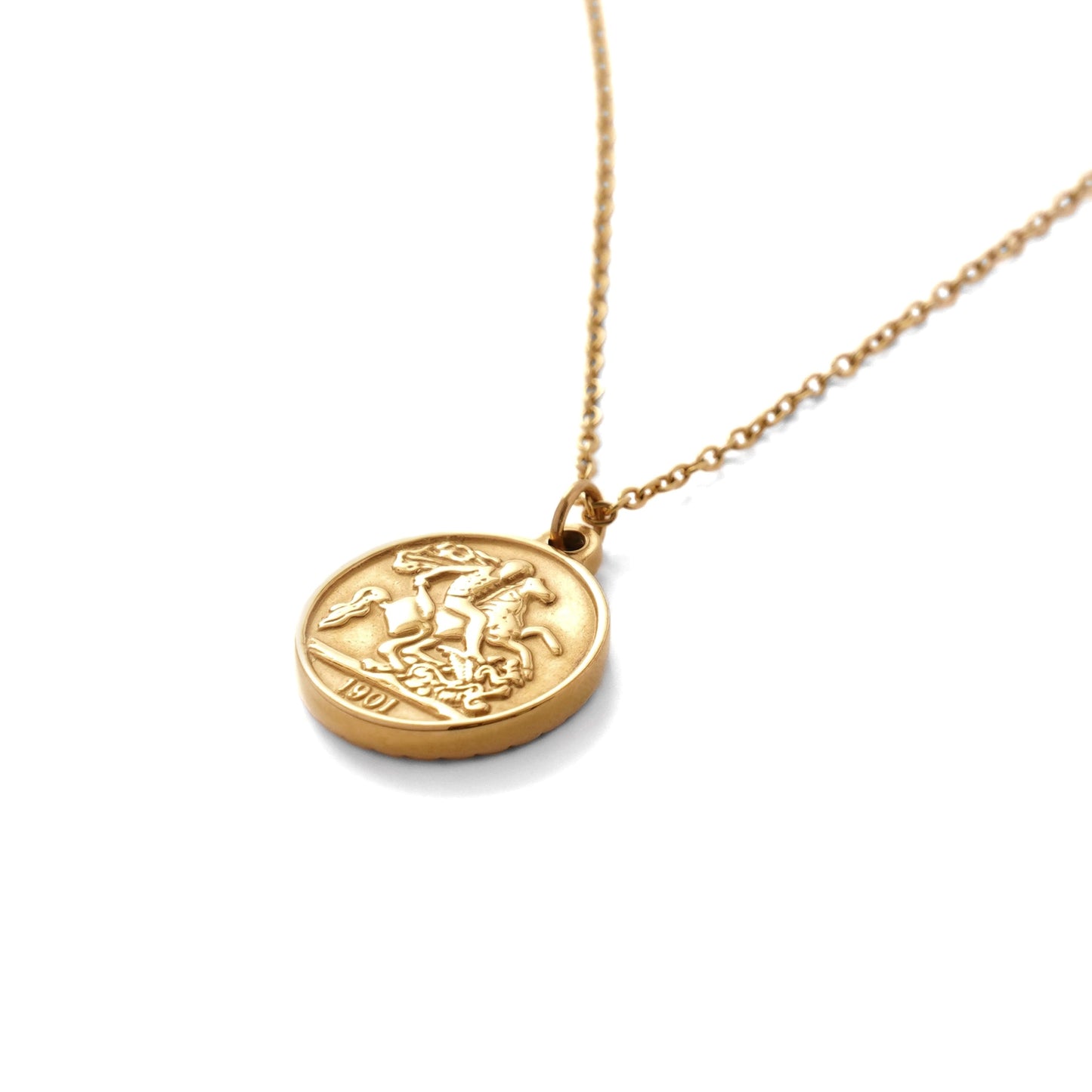 Queen coin necklace(cne0061g)