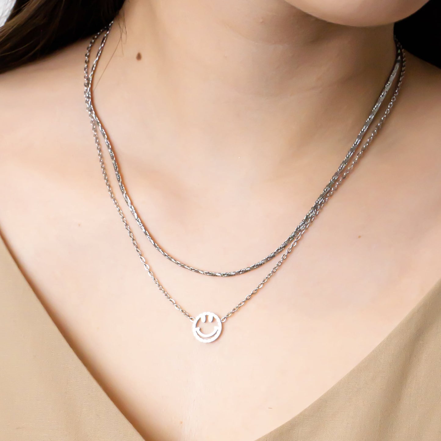 Flat rope chain necklace(rne0015s)
