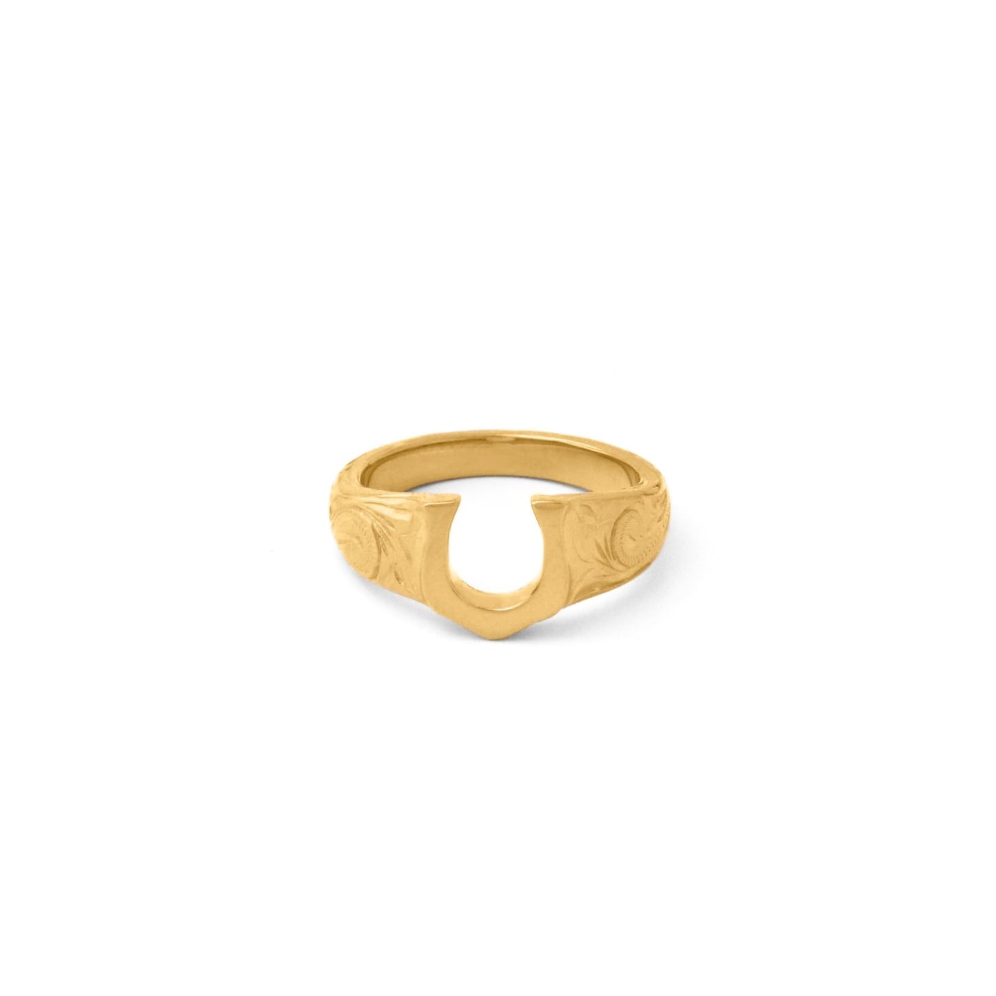 Hawaiian plumeria horseshoe ring(Hri0009g)