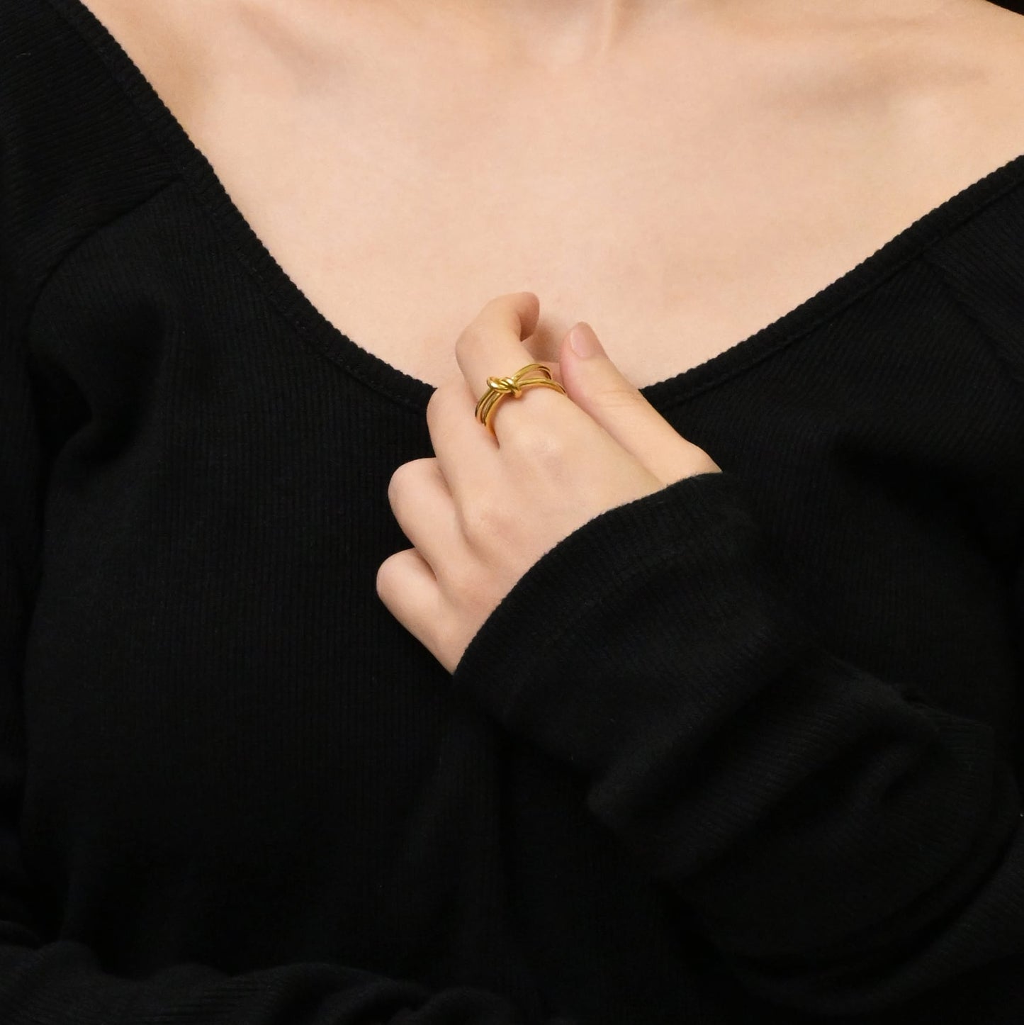 Twist knot ring(rri0091g)