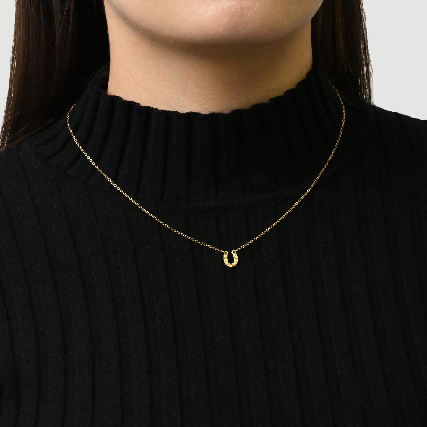 Tiny horseshoe necklace(cne0106g)