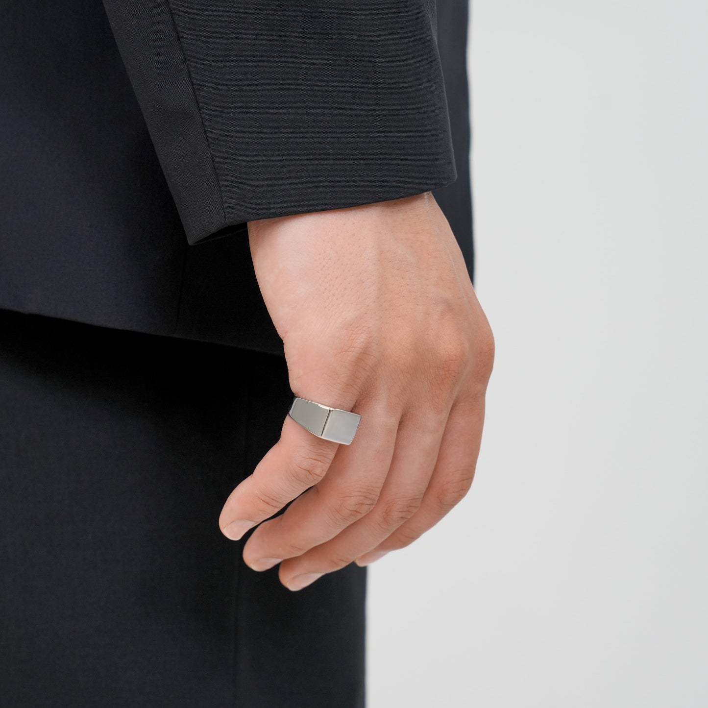 Slim square signet ring(cri0040s)