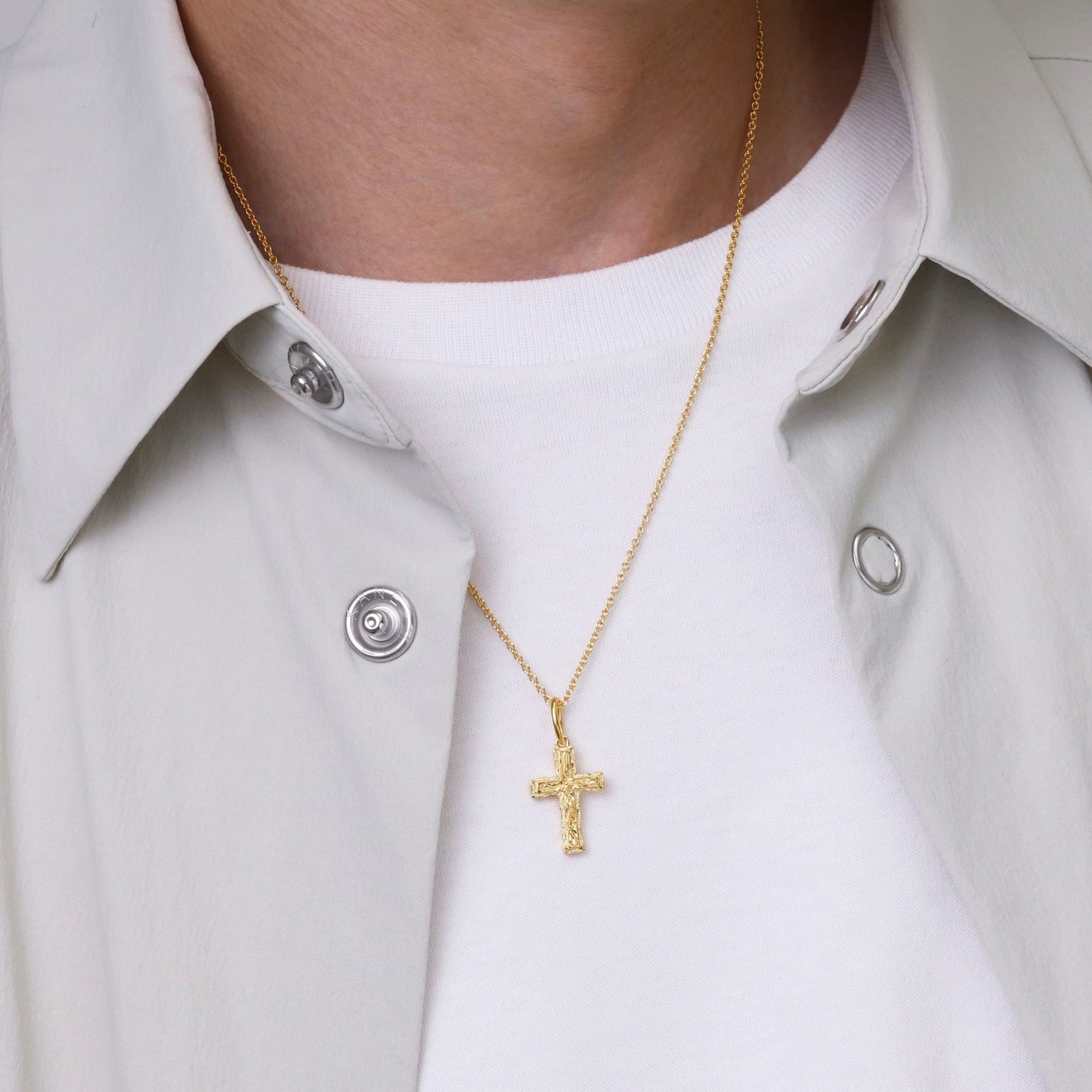 Hawaiian scroll cross necklace(Hne0009g)