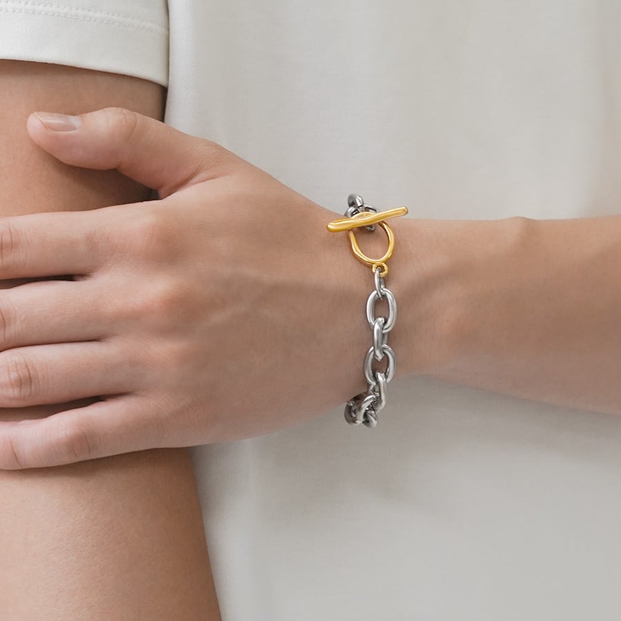 Unique cable chain bracelet(cbr0033b)