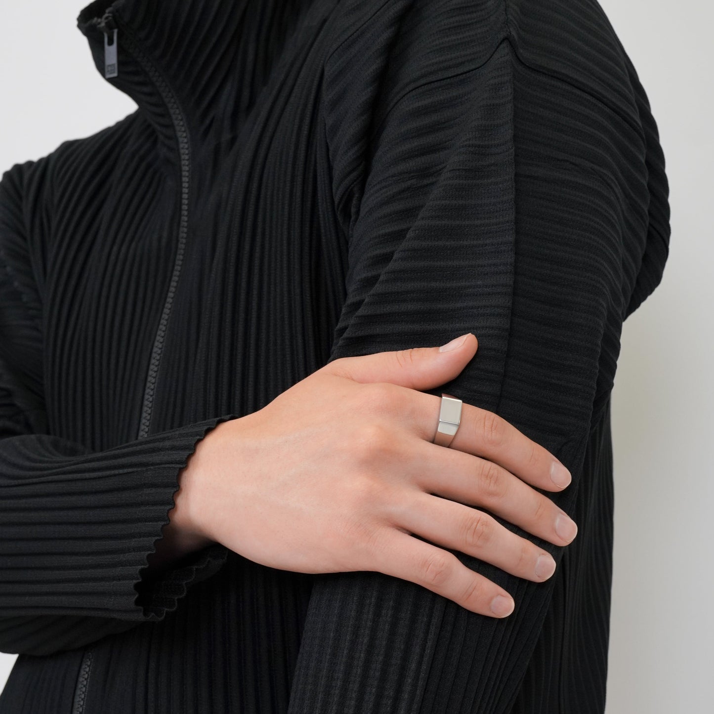 Slim square signet ring(cri0040s)