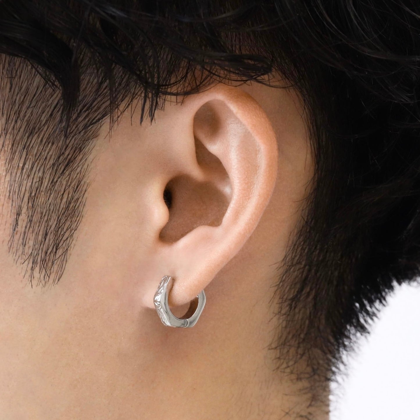 Hawaiian scroll hexagon pierce(Hpi0002s)