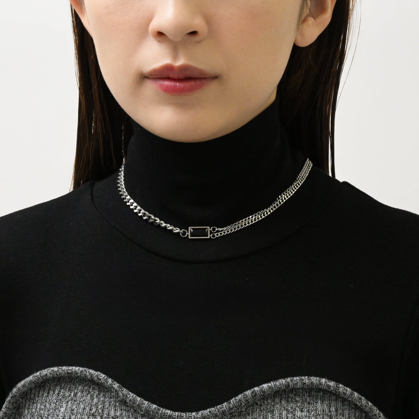 Double chain necklace(rne0010s)