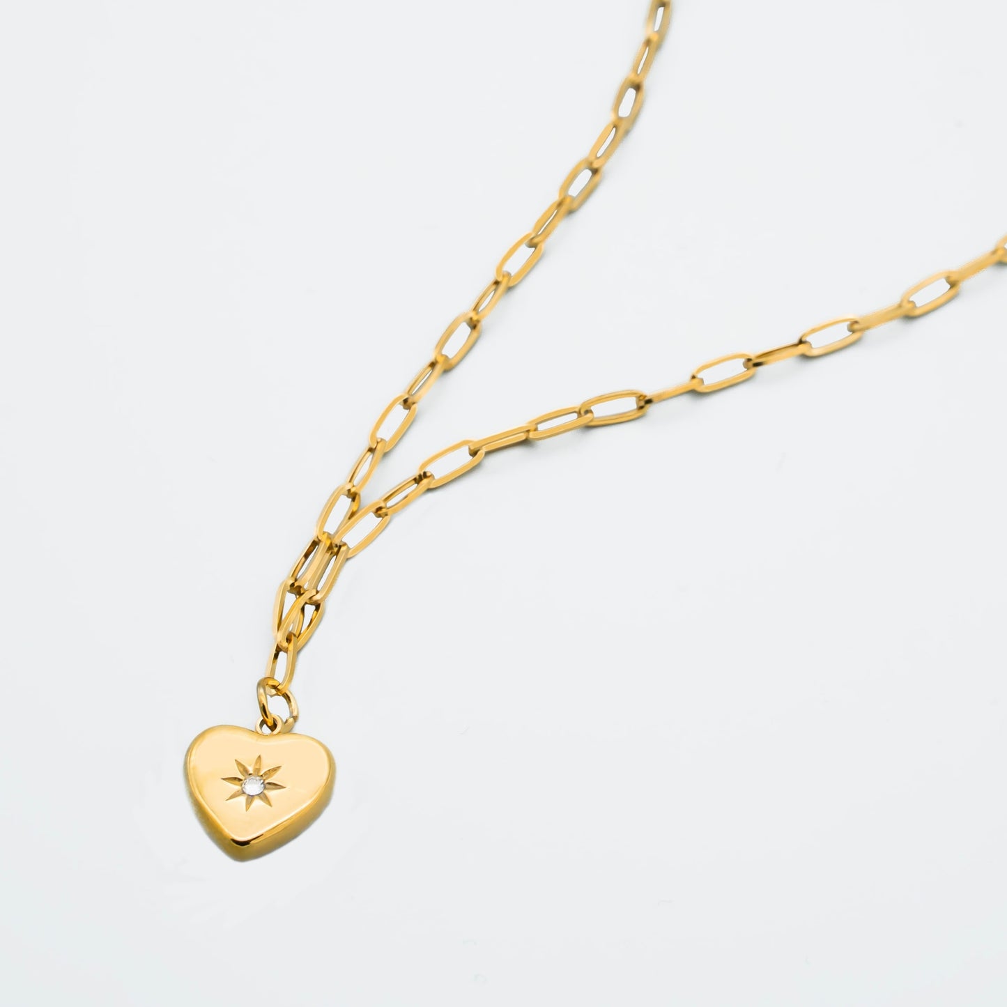 Heart cz sun necklace(rne0021g)