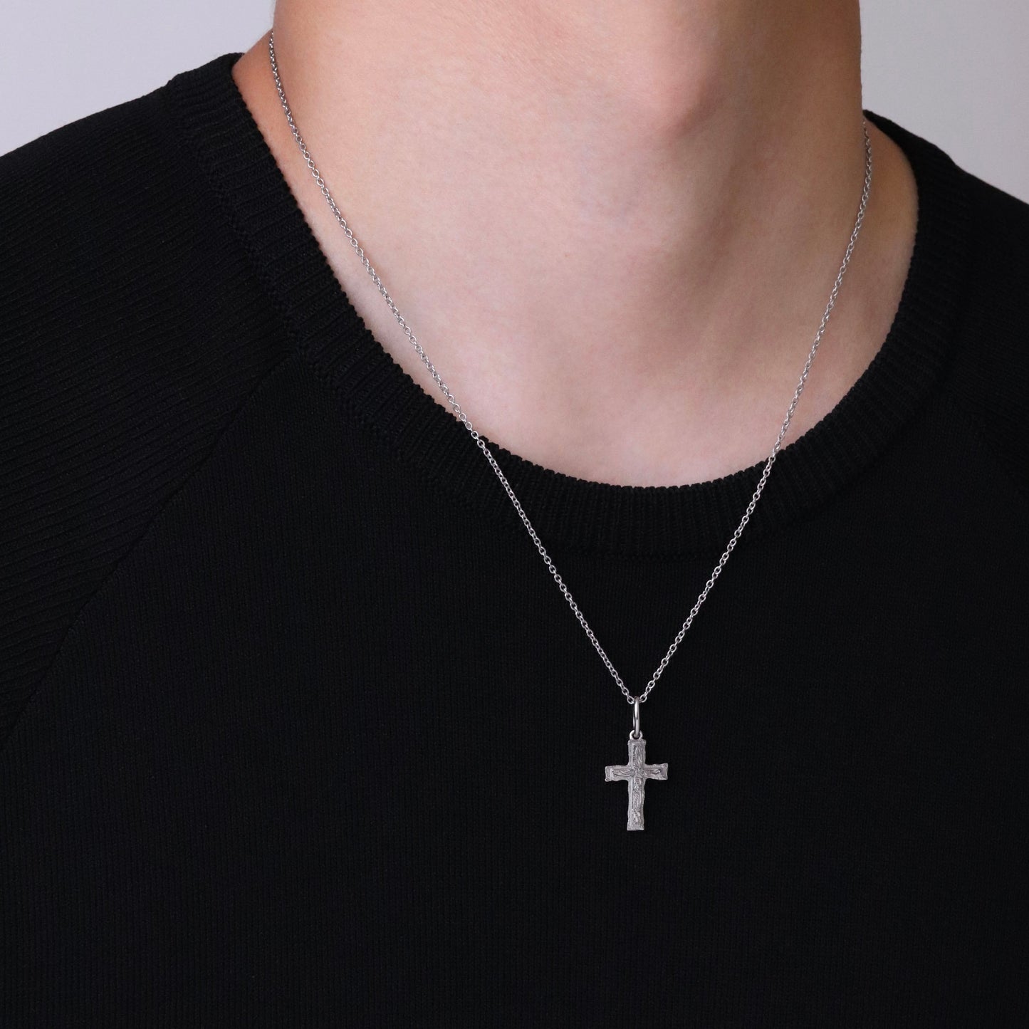 Hawaiian scroll cross necklace(Hne0010s)