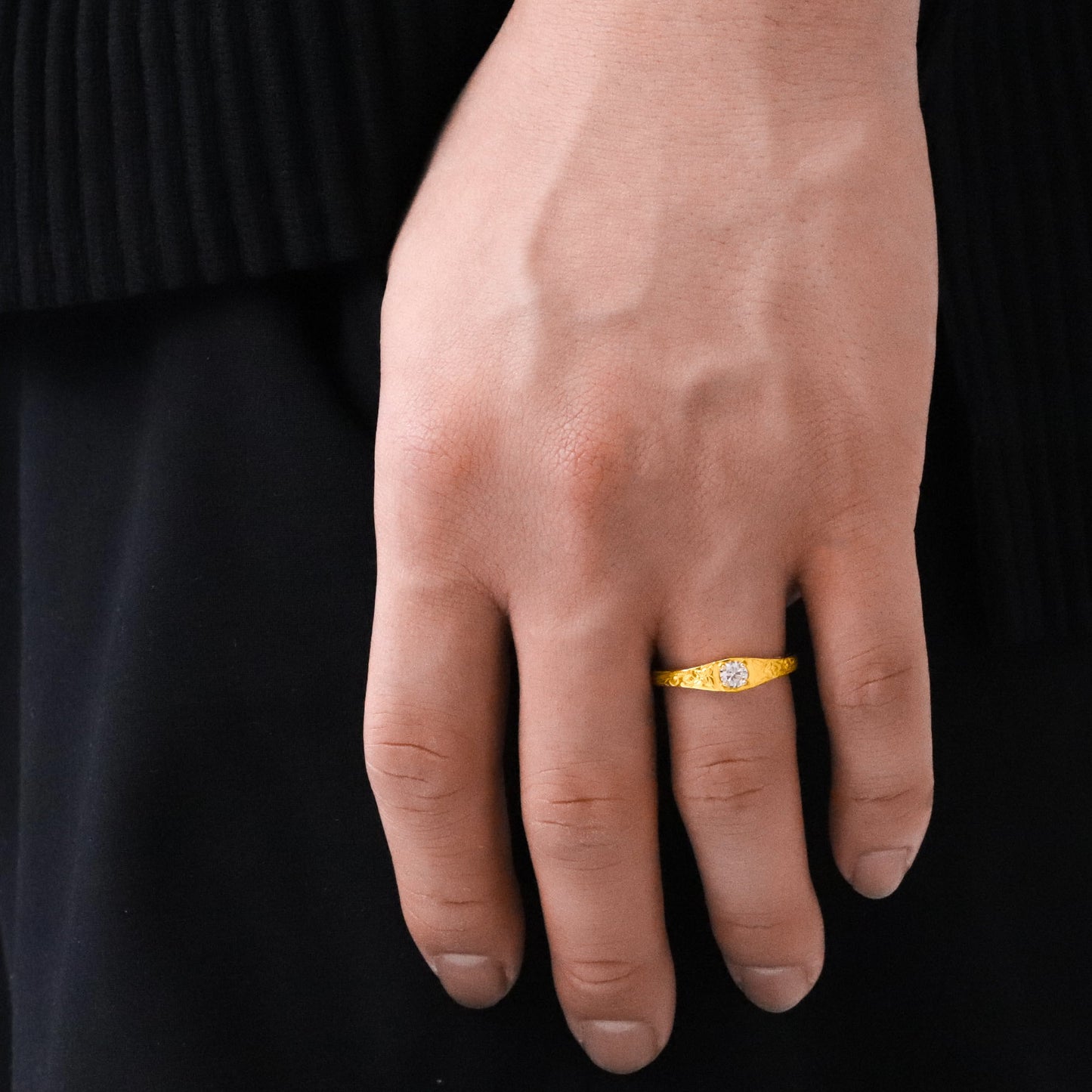 Hawaiian scroll zirconia ring(Hri0001g)