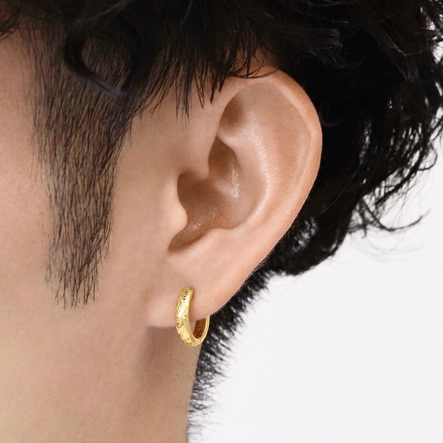 Hawaiian scroll hoop pierce(Hpi0005g)