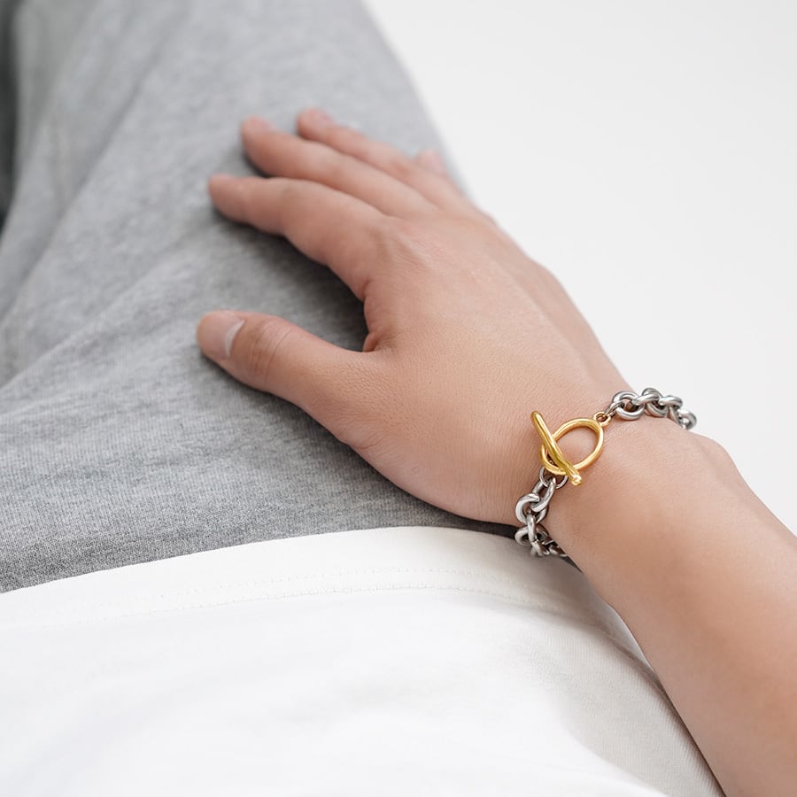 Unique cable chain bracelet(cbr0033b)