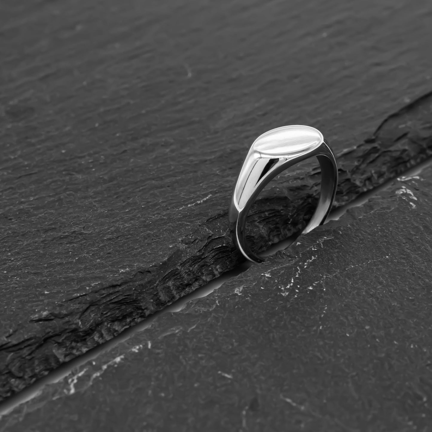 Slim circle signet ring(cri0036s)