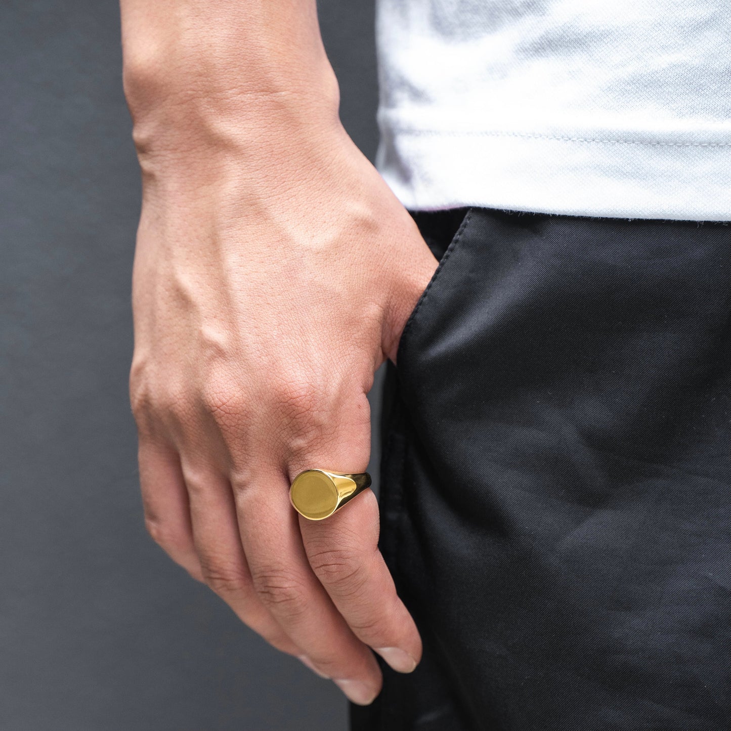 Circle signet ring(cri0010g)