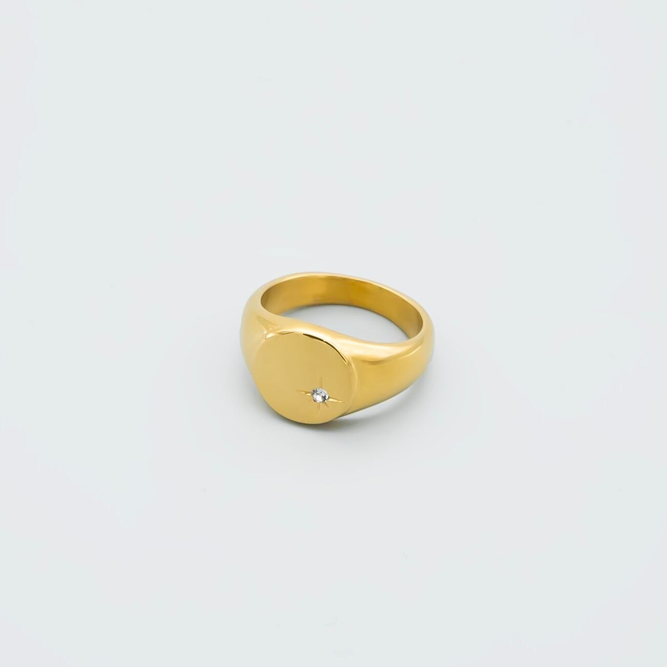 Sun cz signet ring(rri0032g)