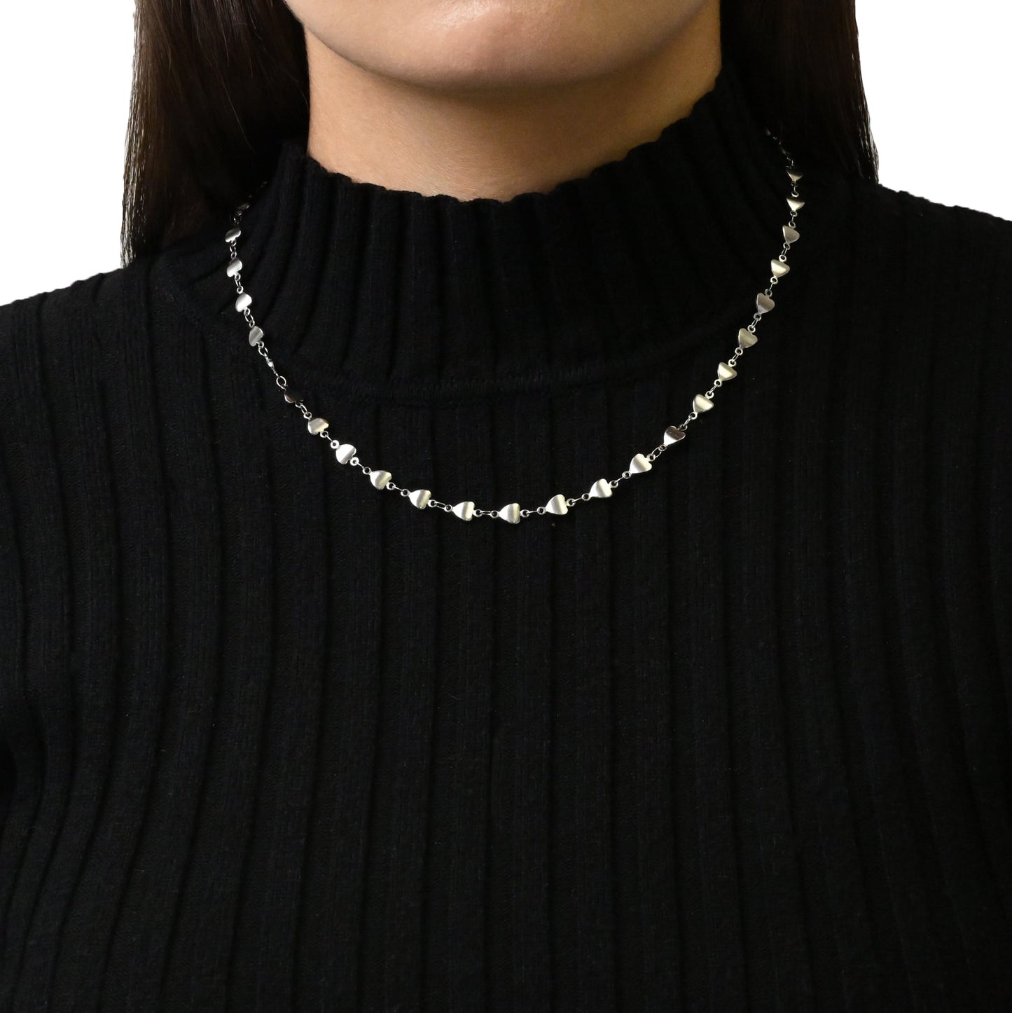 Heart chain necklace(rne0101s)