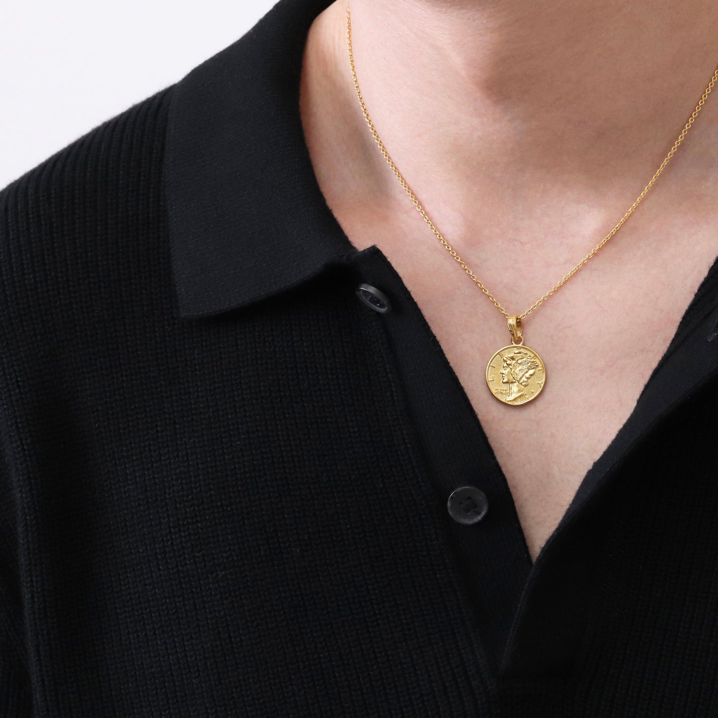 Hawaiian liberty coin necklace(Hne0003g)