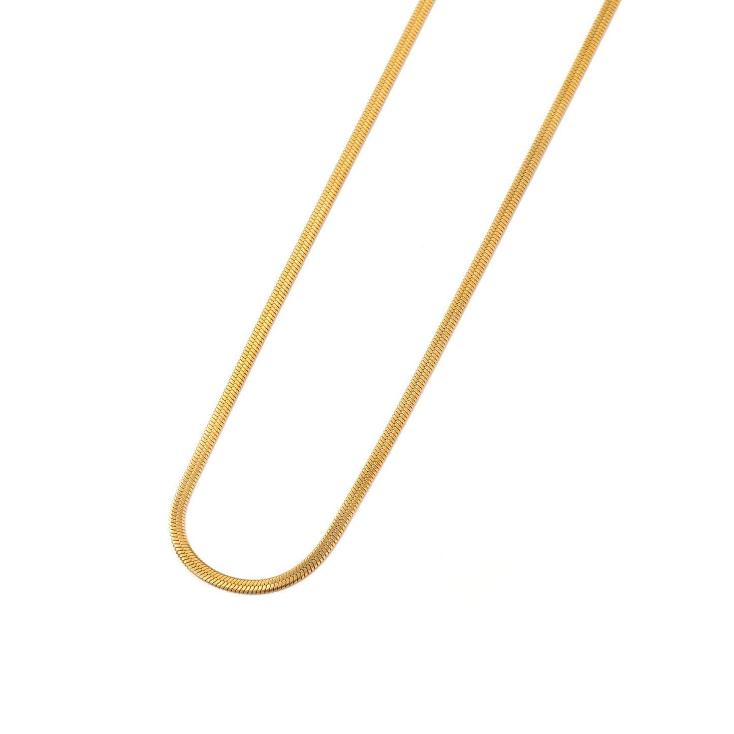 Flat snake chain necklace(cne0022g)
