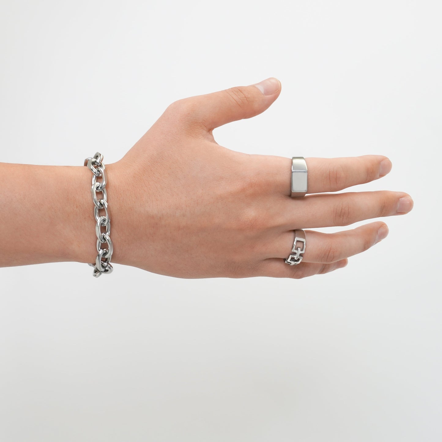 Slim square signet ring(cri0040s)