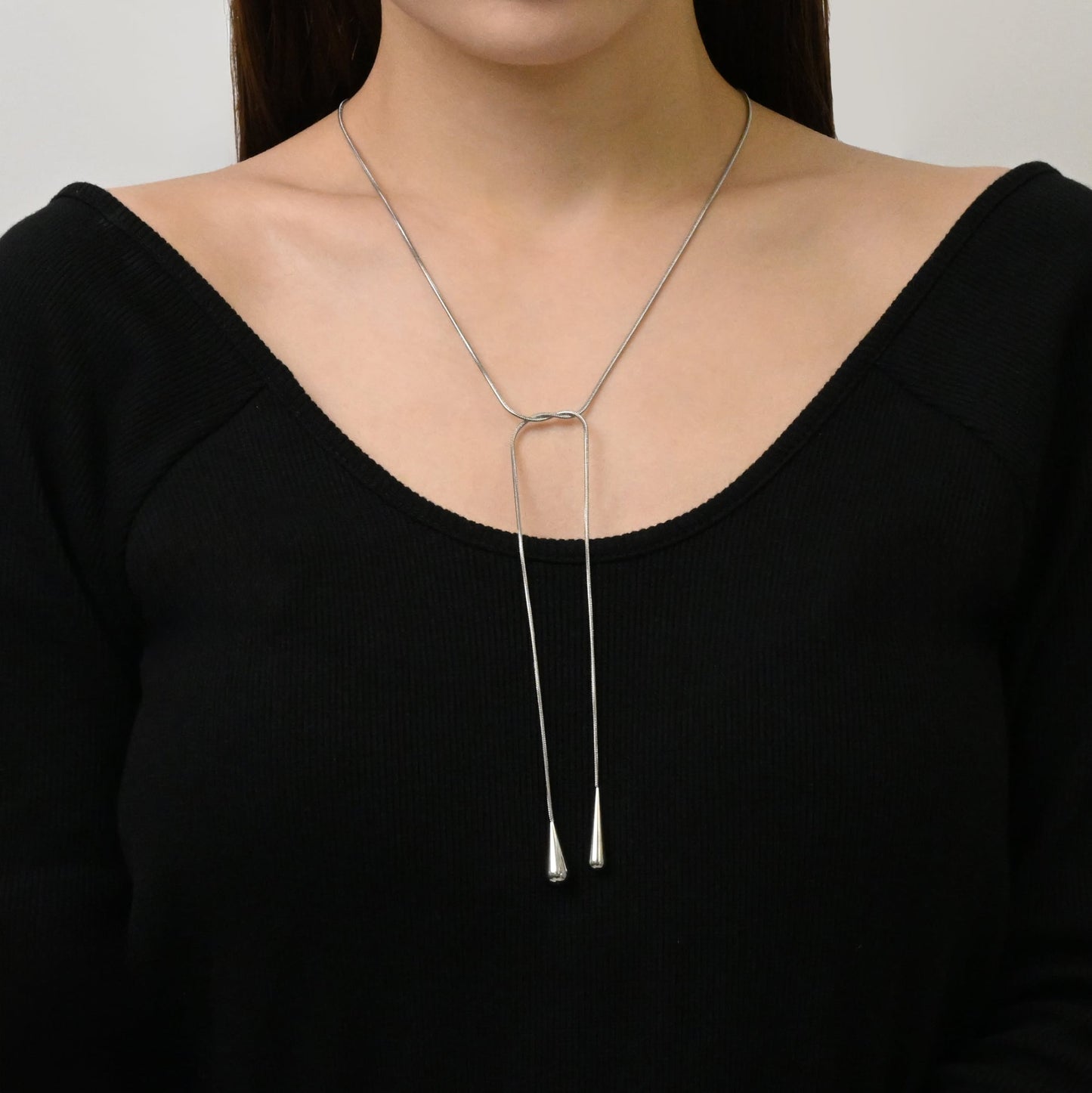 Drop long snake necklace(rne0087s)