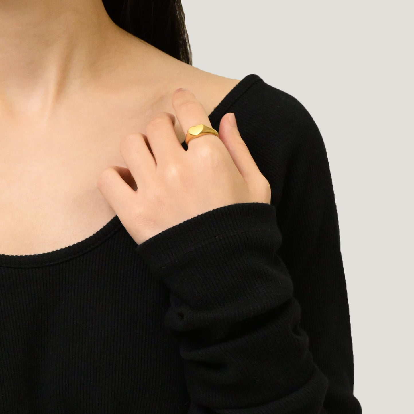 Heart signet ring(rri0019g)