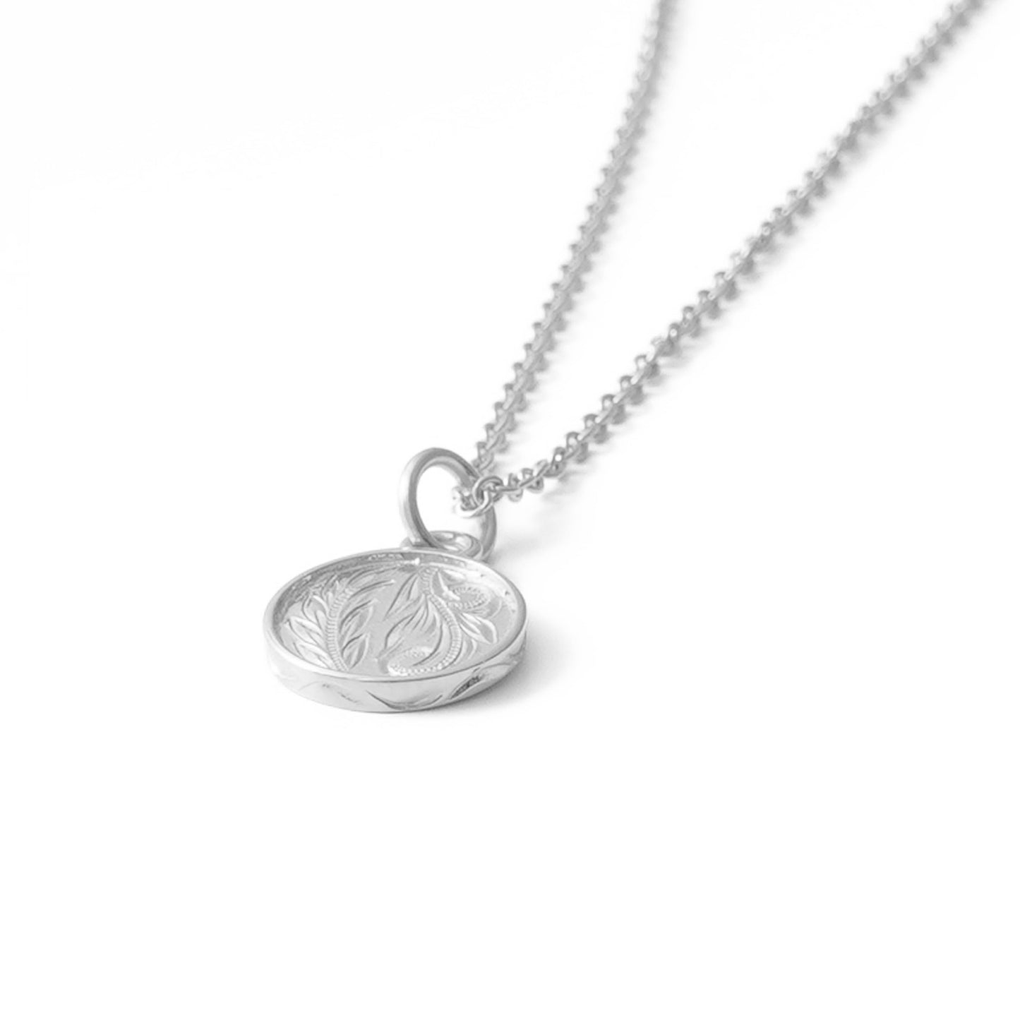 Hawaiian scroll circle necklace(Hne0012s)