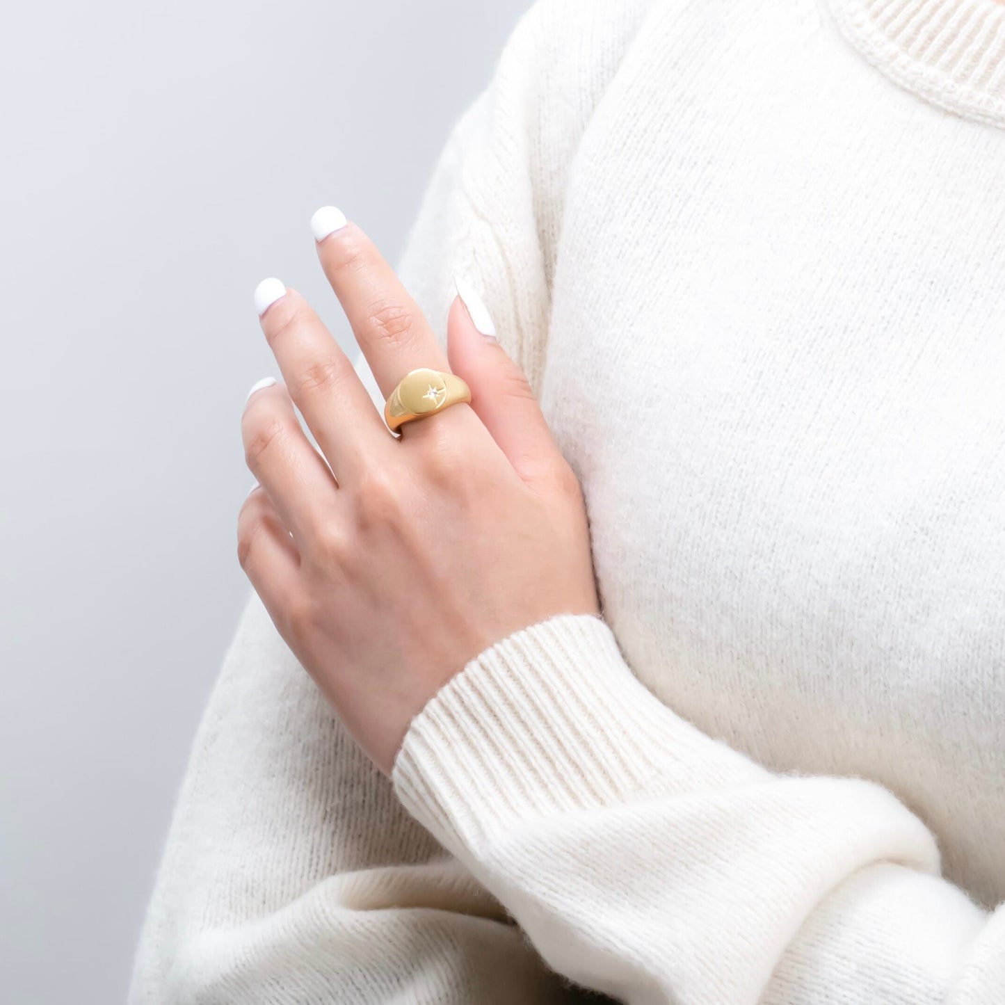 Sun cz signet ring(rri0032g)
