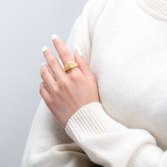 Sun cz signet ring(rri0032g)